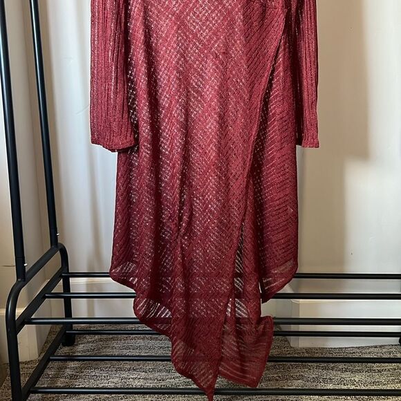 Free People Walk In The Park Maxi Dress Red L - Picture 3 of 8